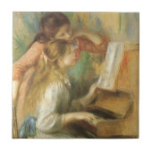Young Girls at Piano von Pierre Renoir Fliese (Vorderseite)