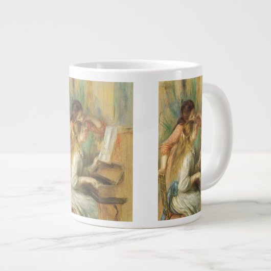 Young Girls at Piano von Pierre Renoir Jumbo-Tasse (Vorderseite Rechts)