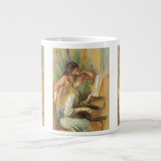 Young Girls at Piano von Pierre Renoir Jumbo-Tasse (Vorderseite)