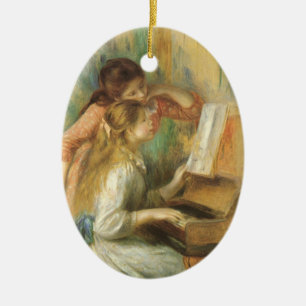 Young Girls at Piano von Pierre Renoir Keramik Ornament