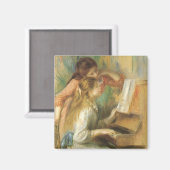 Young Girls at Piano von Pierre Renoir Magnet (Vorderseite/Rückseite)