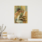 Young Girls at Piano von Pierre Renoir Poster (Küche)