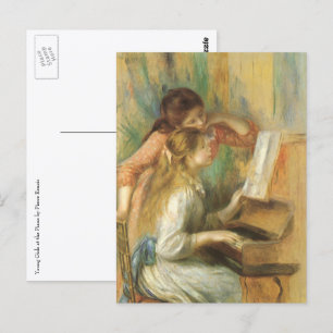 Young Girls at Piano von Pierre Renoir Postkarte