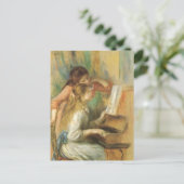 Young Girls at Piano von Pierre Renoir Postkarte (Stehend Vorderseite)