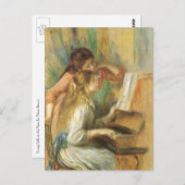 Young Girls at Piano von Pierre Renoir Postkarte (Vorne/Hinten)