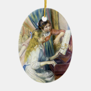 Young Girls at the Piano by Pierre Renoir Keramik Ornament