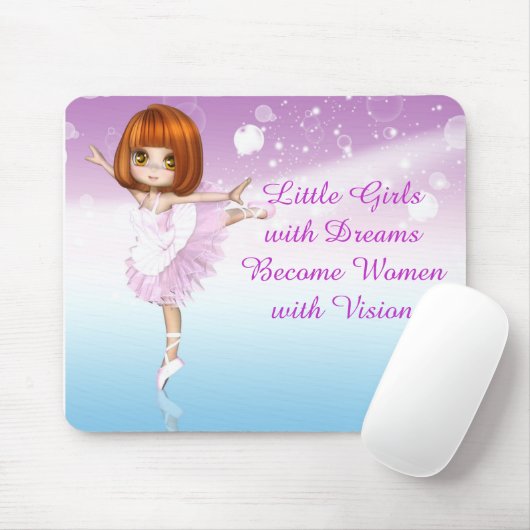 Young Girl's Inspiration Ballerina Dreams Mousepad (Mit Mouse)