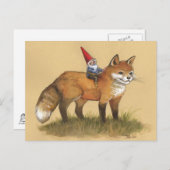 Young Gnome und Fox Postkarte (Vorne/Hinten)