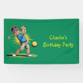 Young Golfer Birthday Swing Party Banner (Horizontal)