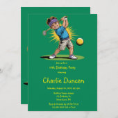 Young Golfer Birthday Swing Party Einladung (Vorne/Hinten)