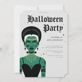 Young Goth Bride von Frankenstein Halloween-Party Einladung