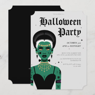 Young Goth Bride von Frankenstein Halloween-Party Einladung