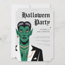Young Goth Frankenstein Halloween-Party Einladung