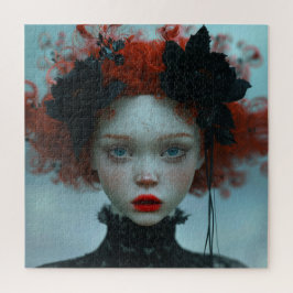 Young Goth Girl mit Freckles Puzzle