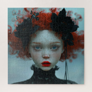 Young Goth Girl mit Freckles Puzzle
