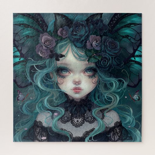 Young Gothic Bat Girl Puzzle (Vertikal)