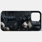 Young Gothic Girl in Black Case-Mate iPhone Hülle (Rückseite (Horizontal))