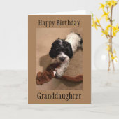 "YOUNG GRANDDAUGHTER" GLÜCKLICHE BIRTHDAKARTE KARTE (Gelbe Blume)