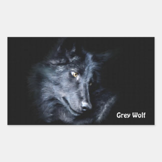 YOUNG GRAY WOLF Wildlife Supporter Stickers