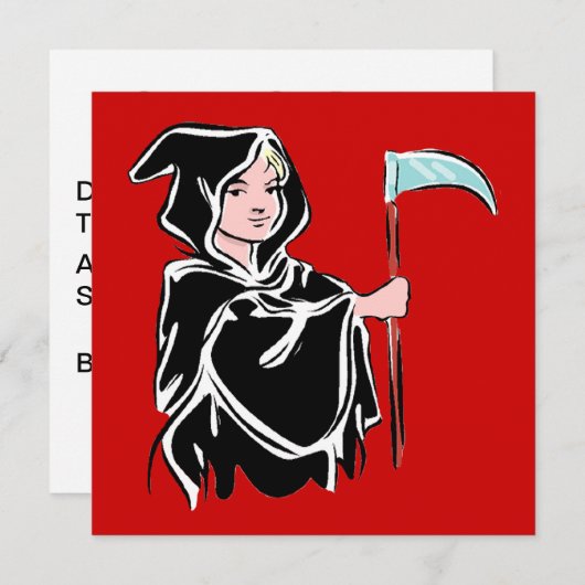 Young Grim Sensenmann Einladung (Vorne/Hinten)