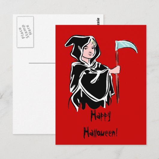 Young Grim Sensenmann Postkarte (Vorne/Hinten)