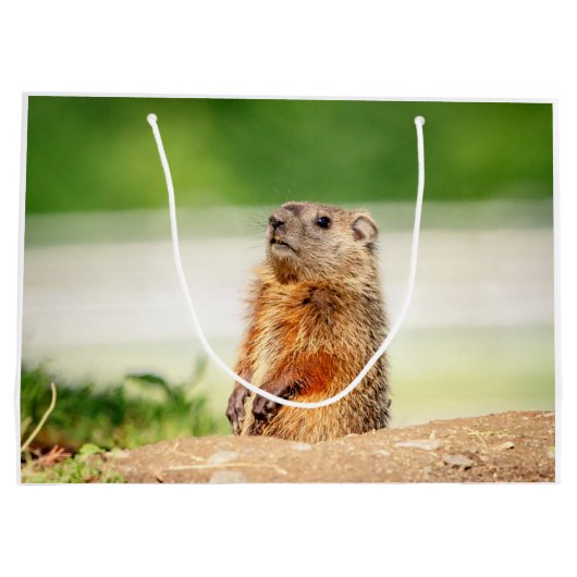 Young Groundhog Große Geschenktüte (Rückseite)