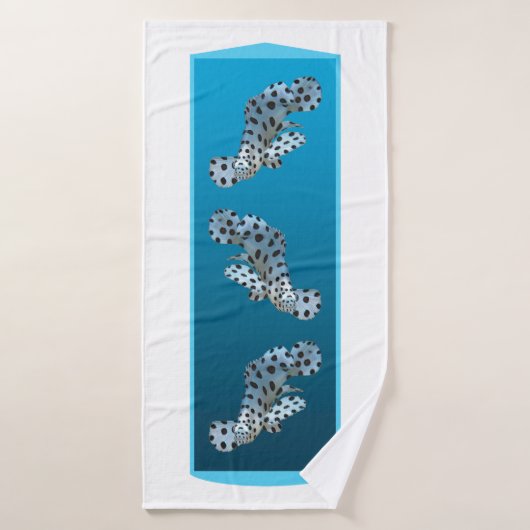 Young Grouper - Designgradientenblau | Badehandtuch (Badehandtuch)