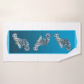 Young Grouper - Designgradientenblau | Badehandtuch (Badehandtuch)