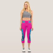 Young Grouper - Designgradientenblau | Capri Leggings (Vorderseite)