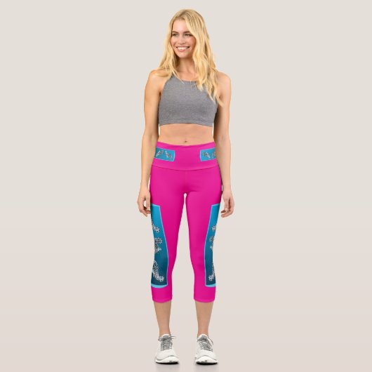 Young Grouper - Designgradientenblau | Capri Leggings (Vorderseite)