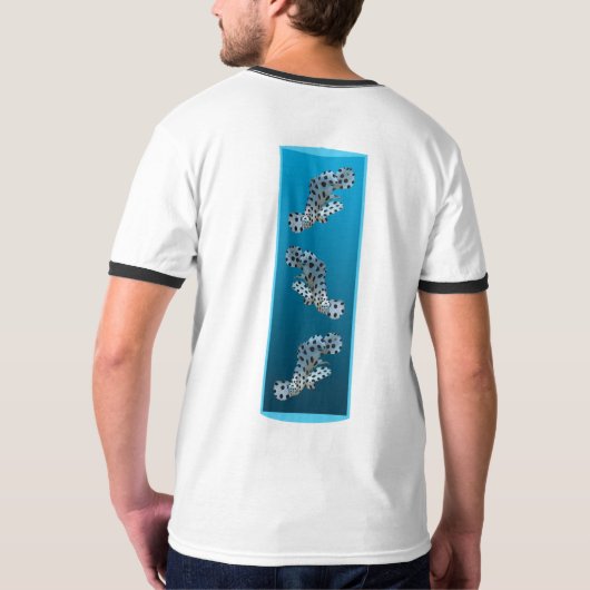 Young Grouper - Designgradientenblau | T-Shirt (Rückseite)