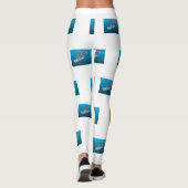 Young Grouper - glänzender blauer Hintergrund | Leggings (Rückseite)