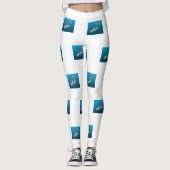 Young Grouper - glänzender blauer Hintergrund | Leggings (Vorderseite)