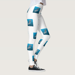 Young Grouper - glänzender blauer Hintergrund   Leggings