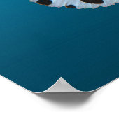 Young Grouper - glänzender blauer Hintergrund | Poster (Ecke)