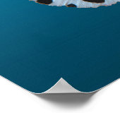 Young Grouper - glänzender blauer Hintergrund | Poster (Ecke)