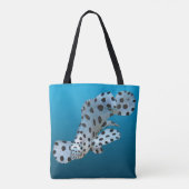 Young Grouper - glänzender blauer Hintergrund | Tasche (Rückseite)