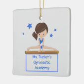 Young Gymnast Academy School Class Custom Text Keramikornament (Links)