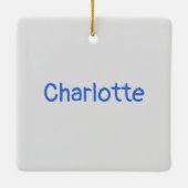 Young Gymnast Academy School Class Custom Text Keramikornament (Rückseite)