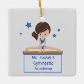 Young Gymnast Academy School Class Custom Text Keramikornament (Vorderseite)