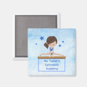 Young Gymnast Academy School Class Custom Winter Magnet (Vorderseite/Rückseite)