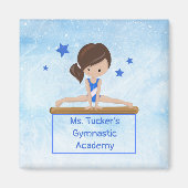 Young Gymnast Academy School Class Custom Winter Magnet (Vorne)