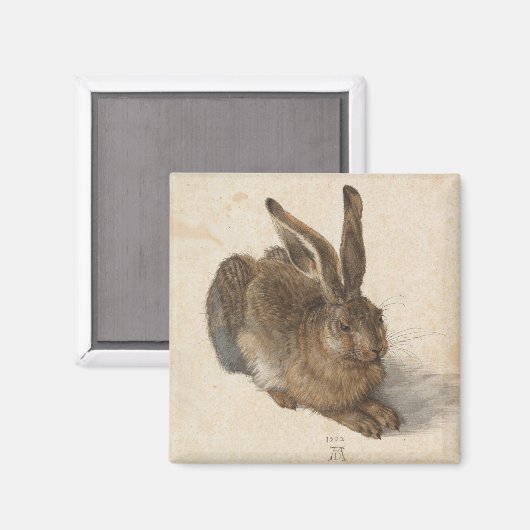 Young Hare | Albrecht Dürer Magnet (Vorderseite/Rückseite)