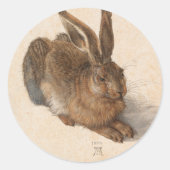 Young Hare | Albrecht Dürer Runder Aufkleber (Vorderseite)