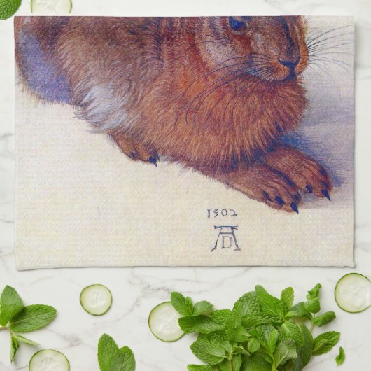 Young Hare by Albrecht Durer, Renaissance Fine Art Geschirrtuch (Gefaltet)