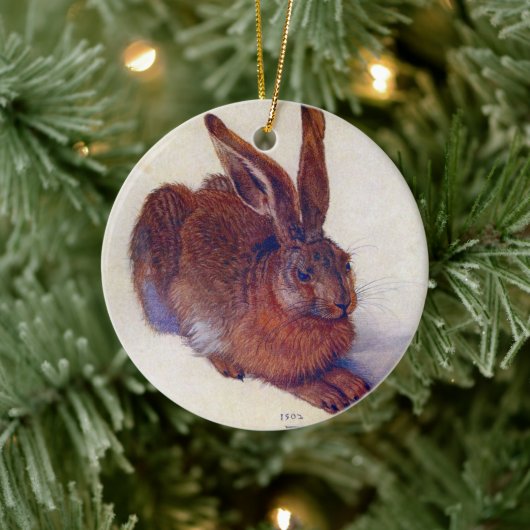 Young Hare by Albrecht Durer, Renaissance Fine Art Keramikornament (Baum)