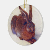 Young Hare by Albrecht Durer, Renaissance Fine Art Keramikornament (Links)