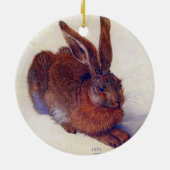 Young Hare by Albrecht Durer, Renaissance Fine Art Keramikornament (Hinten)
