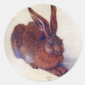 Young Hare by Albrecht Durer, Renaissance Fine Art Runder Aufkleber (Vorderseite)
