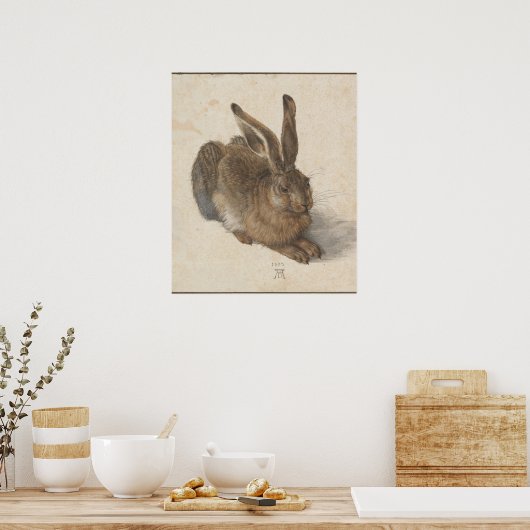 Young Hare (Durer 1502) Poster (Küche)